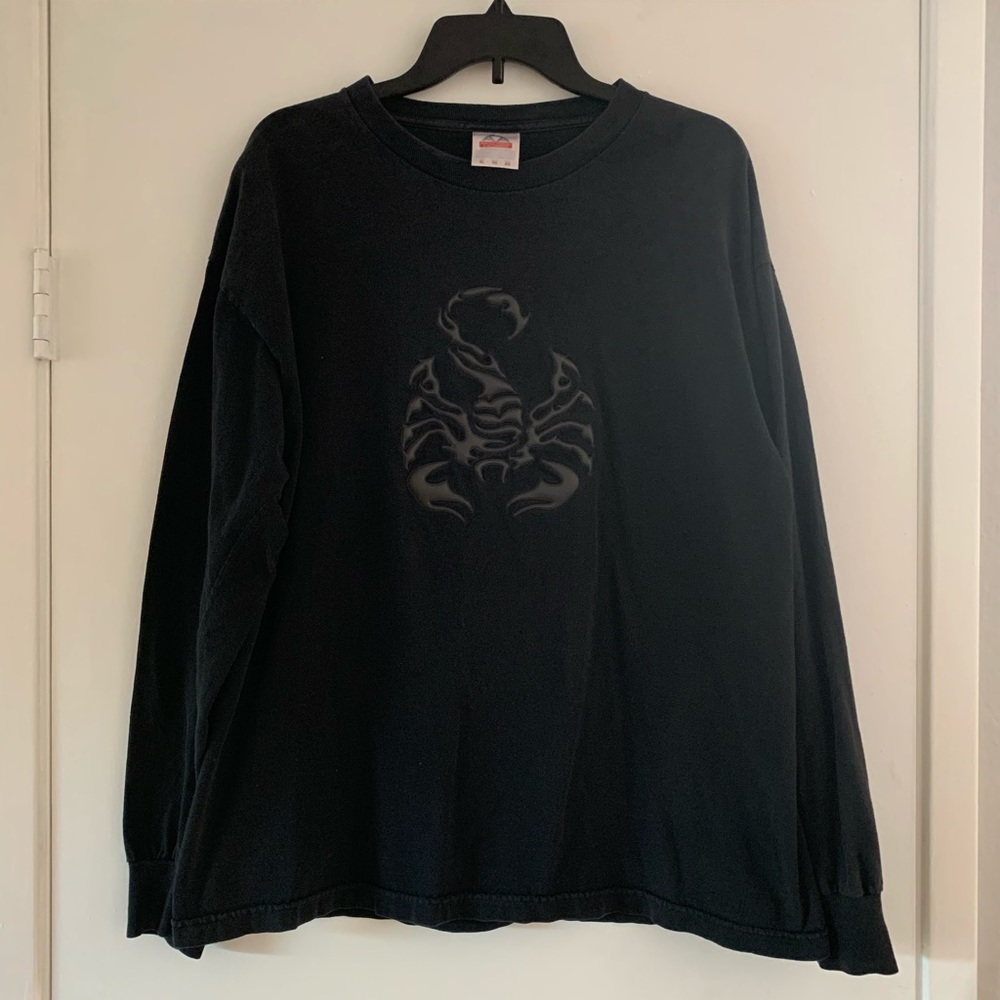 Men’s Scorpion Black Long Sleeve Shirt XL